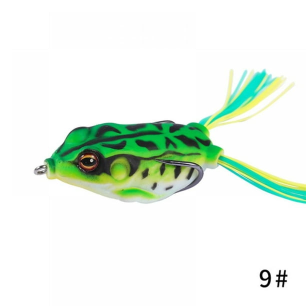 Double Propellers Frog Soft Bait Soft Silicone Fishing Lures 10 Colors 